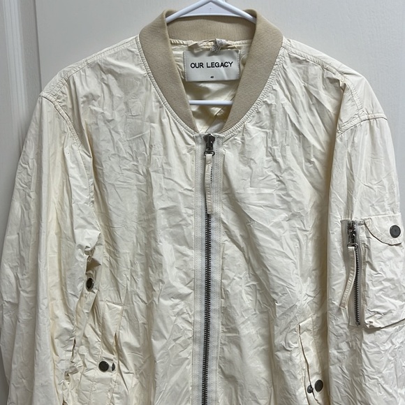 Our Legacy Men's Cream Bomber Jacket | Size M - Picture 4 of 12